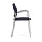 Lesro Newport Hip Chair Metal Frame, Silver, OH Navy Upholstery NP1161 - alternate 2